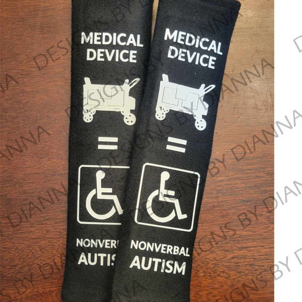 Nonverbal Autism Handicap wraps for Wonderfold W Series Wagon, BLACK