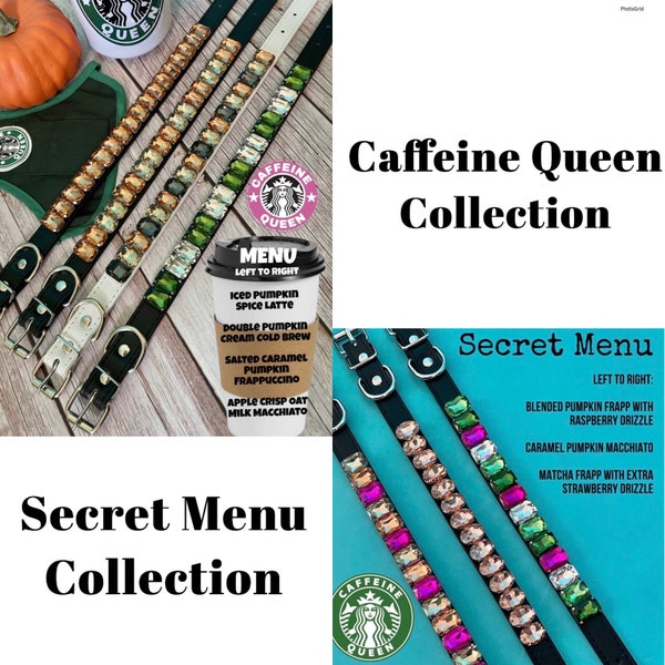 Caffeine Queen Collection/ Glam Collars/ Gem Collar/ Luxury Dog Accessories/ Dog Gifts