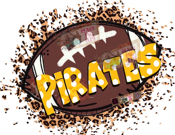 Pirates Football Sublimation png/Digital Image/Tshirt png/Subli/PNG/Download/Crandall TX/Pirates/Football Season/Custom/Yellow/School Mascot