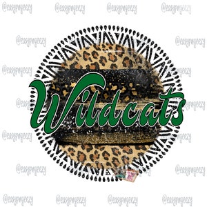 Green Wildcats Sublimation png/Mascot png/Wildcats Cheerleading/Baseball/Basketball/Wildcats Mascot/Wildcats png/Green Fan Apparel/Team Logo