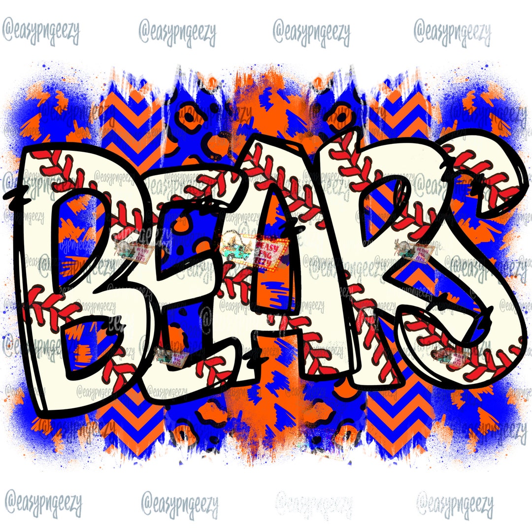 Bears Baseball Swatches Png/orange Blue Bears Baseball Letters/baseball ...