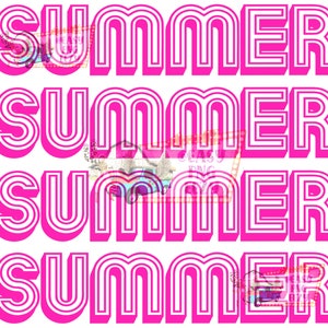 Neon Pink Summer Sublimation png/Summertime/Pink/Retro Summer Decor/Seasonal Design/Digital Drawing/Groovy Summer/Fun Party Font/Print File