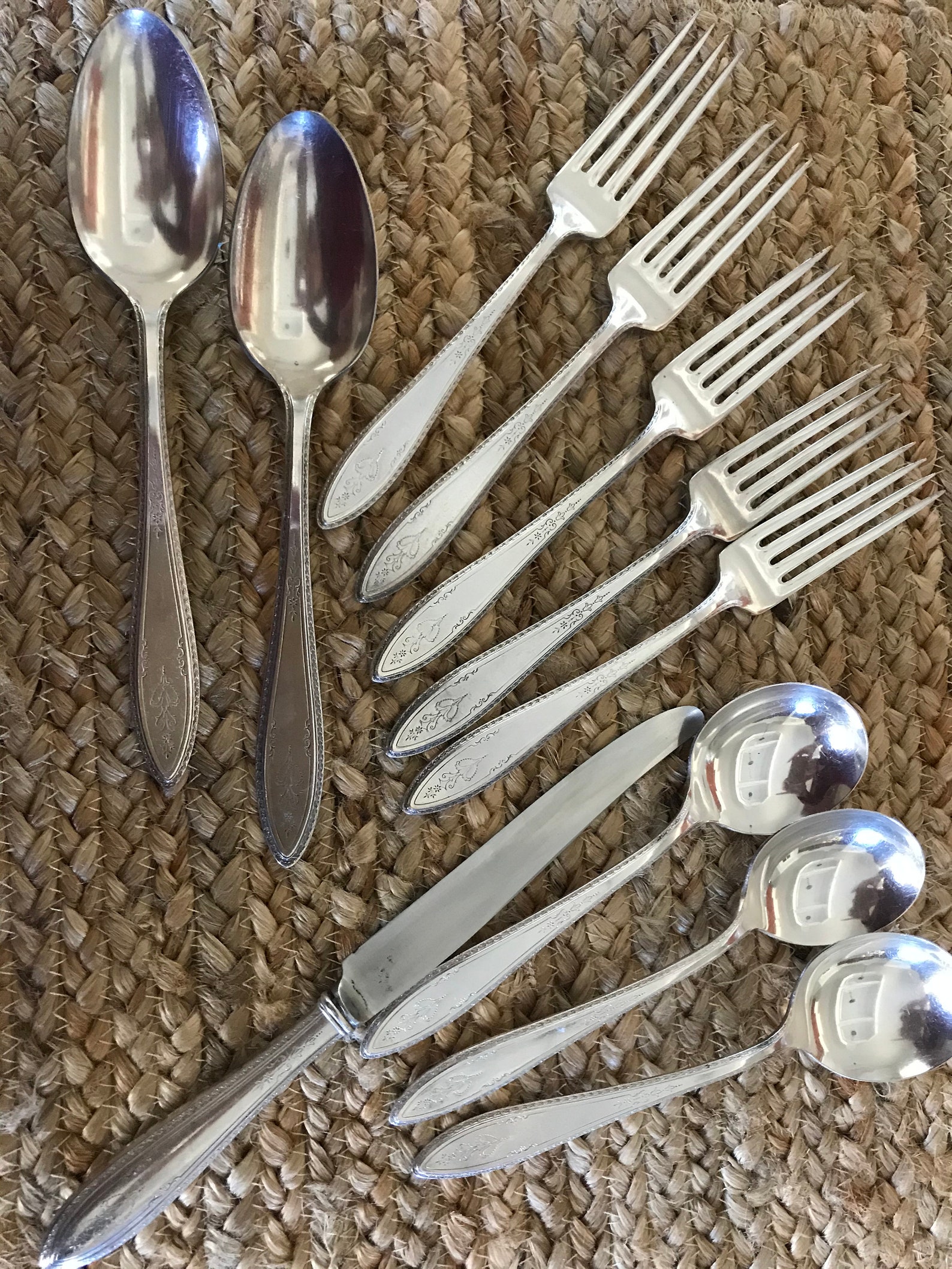 1947 Rogers Bros Silverware 29 Pieces total Etsy