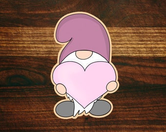 Valentines Gnome #1 with Heart Cookie Cutter