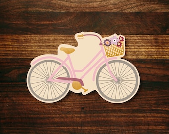 Bicycle with Flower Basket Cookie Cutter