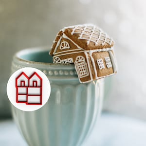 Mini Gingerbread House Cookie Cutter Mug Topper image 1