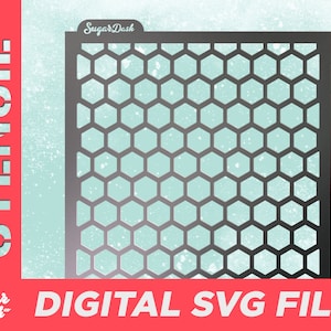 Honeycomb Hexagon Stencil #24 - Digital SVG File