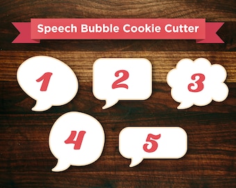 Cartoon Speech Bubble Cookie Cutter