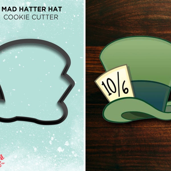 Wonderland Mad Hatter Hat Cookie Cutter