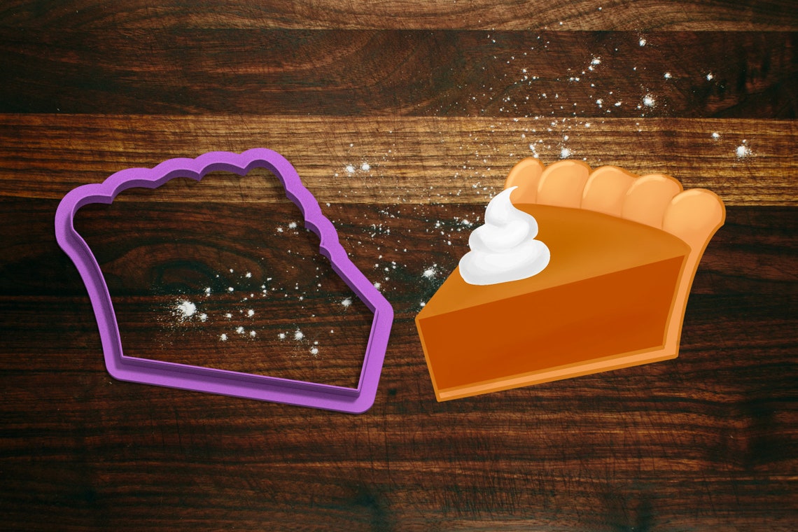 Pumpkin Pie Slice With Whipped Cream Cookie Cutter Etsy