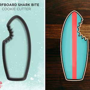 Surfboard Shark Bite Cookie Cutter