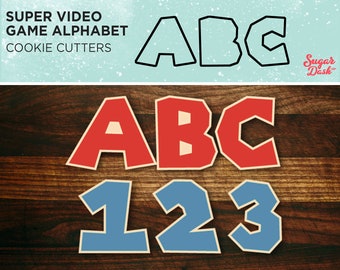 Mario Numbers & Letters! - FONT Cookie Cutters - Gaming Baking, Letter –  LootCaveCo