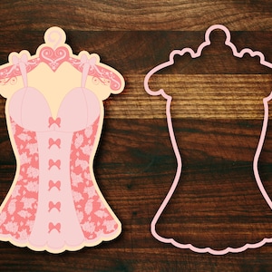 Lingerie on a hanger cookie cutter