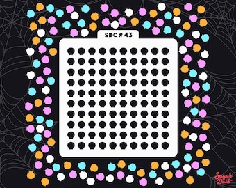 Skull Sprinkle Stencil #43| Halloween Stencil | Physical Item!