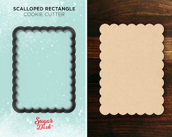 Emporte-pièce rectangle festonné avec bords ronds