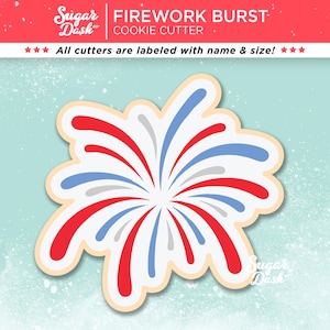 Firework Burst Cookie Cutter for 4th of July