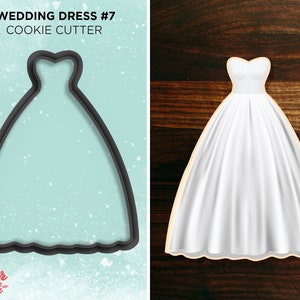 Wedding Dress Cookie Cutter #7 | Ball Gown
