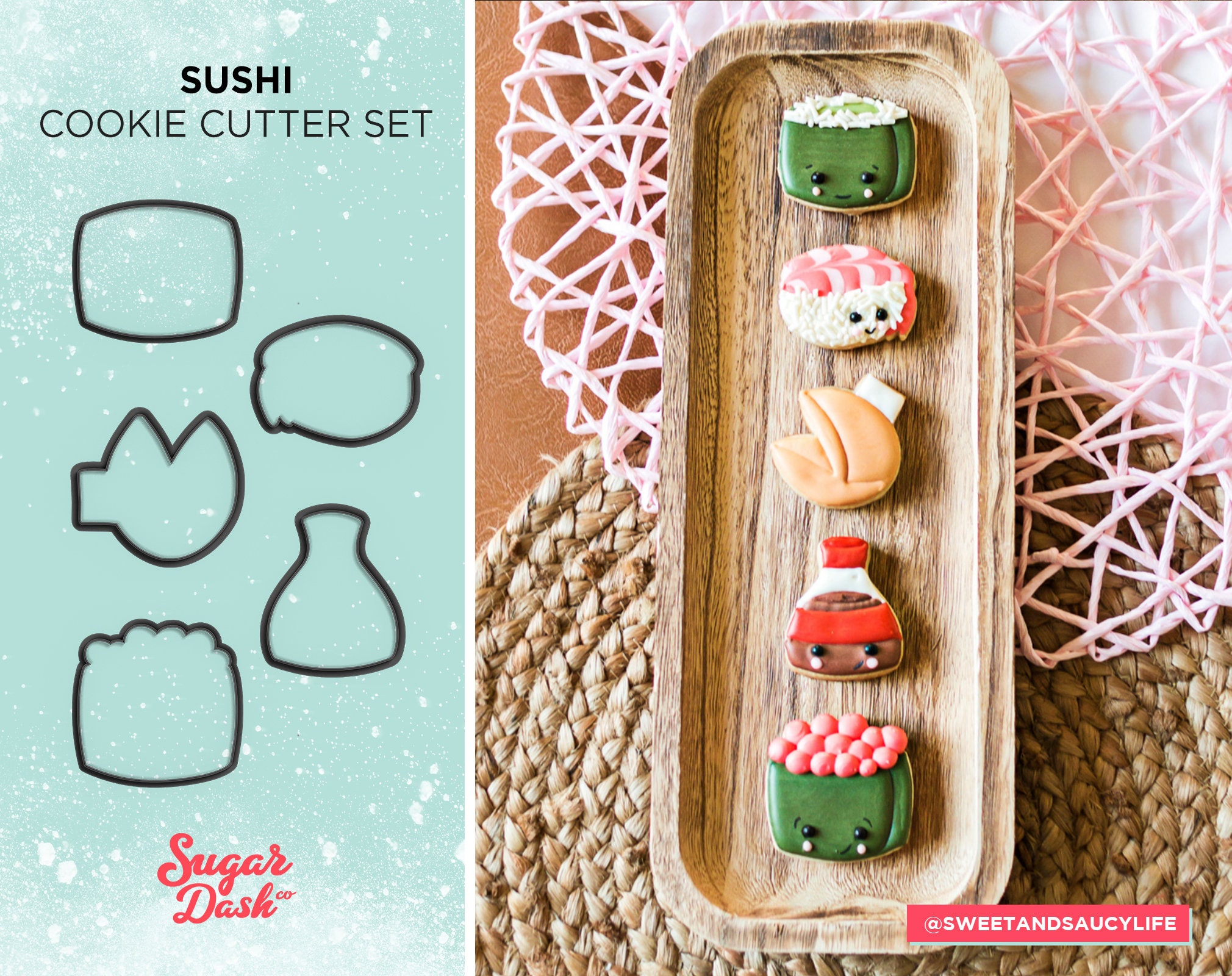 lot de 5 emporte-pièces à sushi