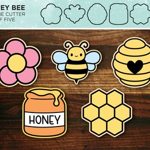 Honey Bee - Set of 5 Cookies Cutters