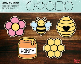 Honey Bee - Set of 5 Cookies Cutters