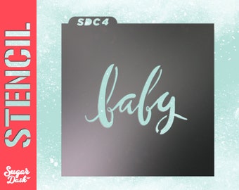 Baby Text Stencil #34