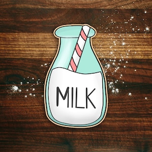 Milk Bottle with Straw Cookie Cutter