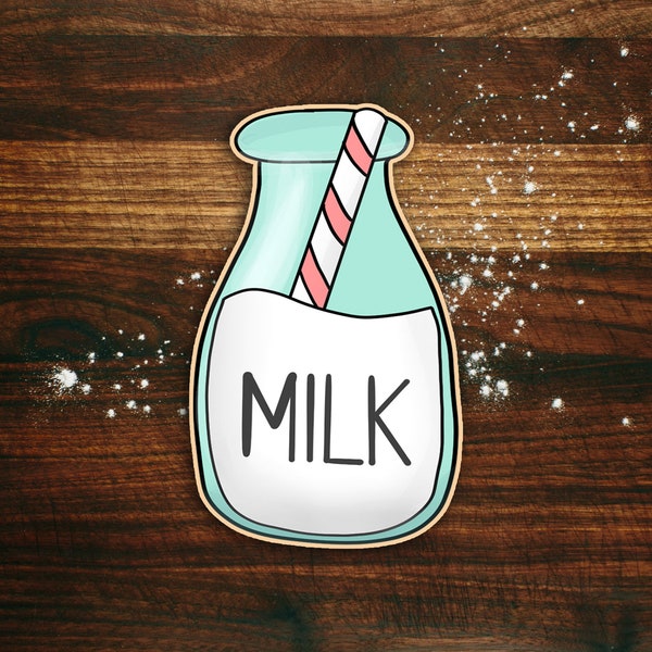 Milk Glass Bottle With Straw - Etsy