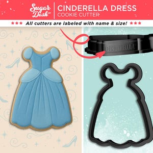 Cinderella Princess Dress Cookie Cutter