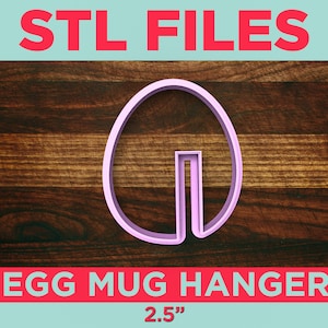 STL Easter Egg Hanger Cookie Cutter - 2.5&quot;