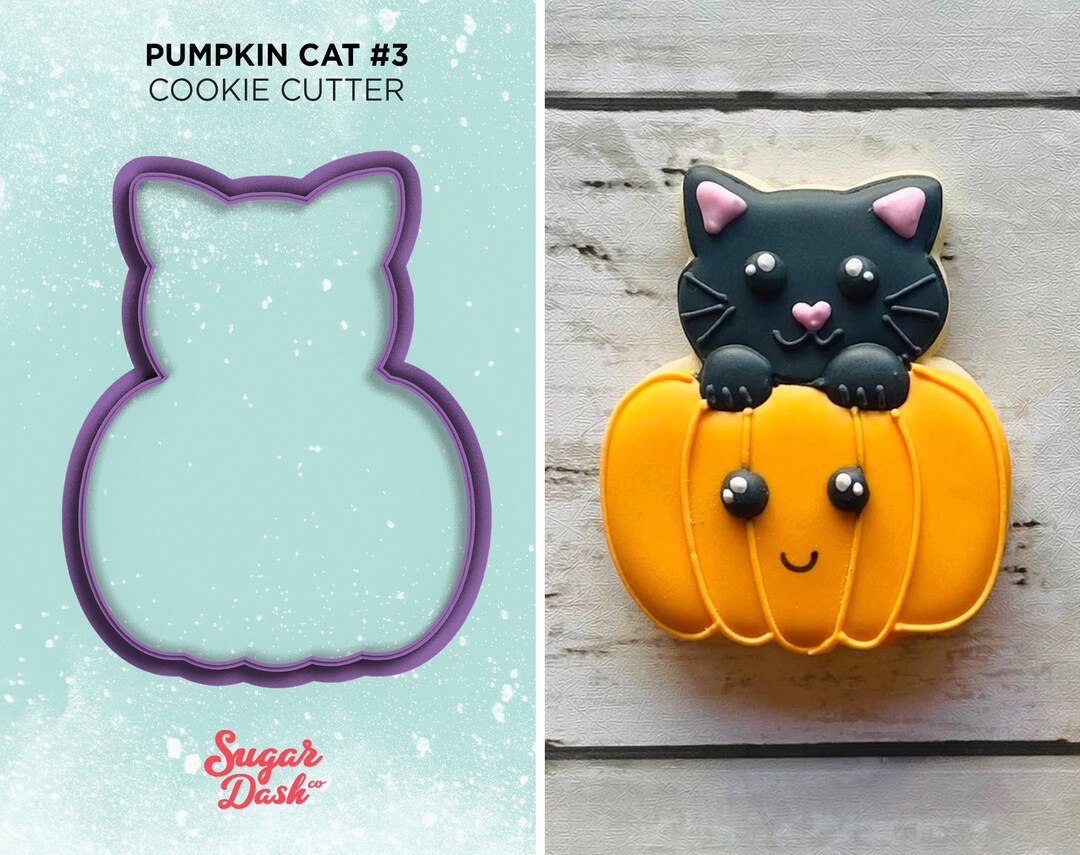thumbnail image 2 of Halloween Cat Silhouette Cookie Cutter Set – USA Made, Unbranded 2 of 6
