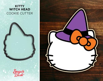 Halloween Witch Kitty Head Cookie Cutter
