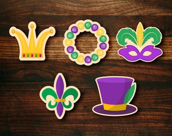 Mardi Gras Cookie Cutter Set of 5