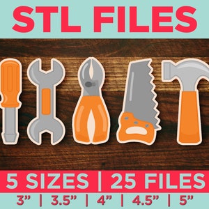 STL Tool Set Cookie Cutters - Set of 25 STL Files
