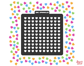 Chubby Hearts Sprinkle Stencil #19 - Physical Item!