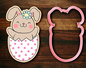 Easter Bunny in Egg #1 - Spring Cookie Cutter