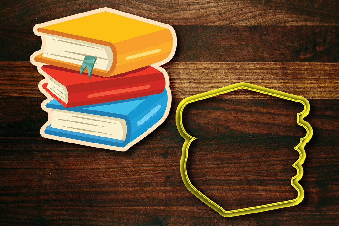 Stack of Books Cookie Cutter Book 3 Etsy Canada