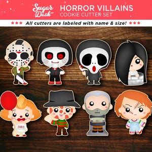 Horror Movie Cookie Cutter Set of 8