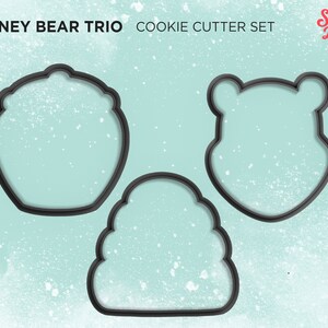 Honey Bear Cookie Cutter Set – Bee Hive, Honey Pot Trio image 3