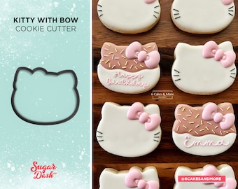 Kitty Head with Bow Cookie Cutter