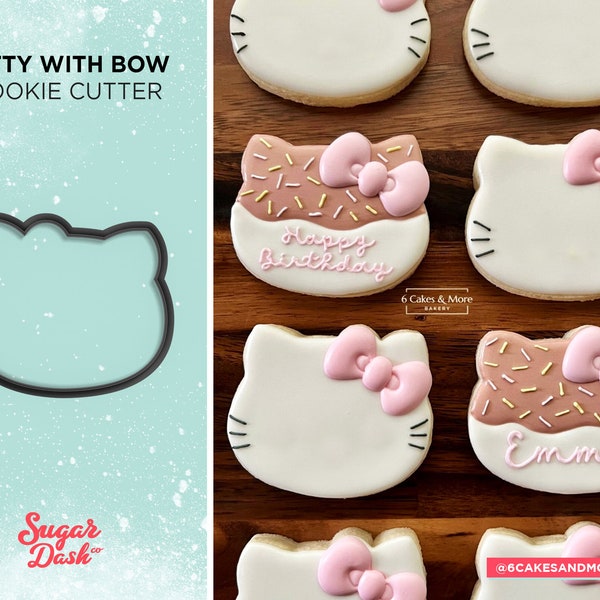 Kitty Head with Bow Cookie Cutter