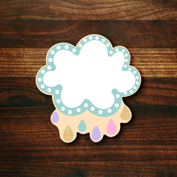 Cloud #1 with Rain Drops Cookie Cutter