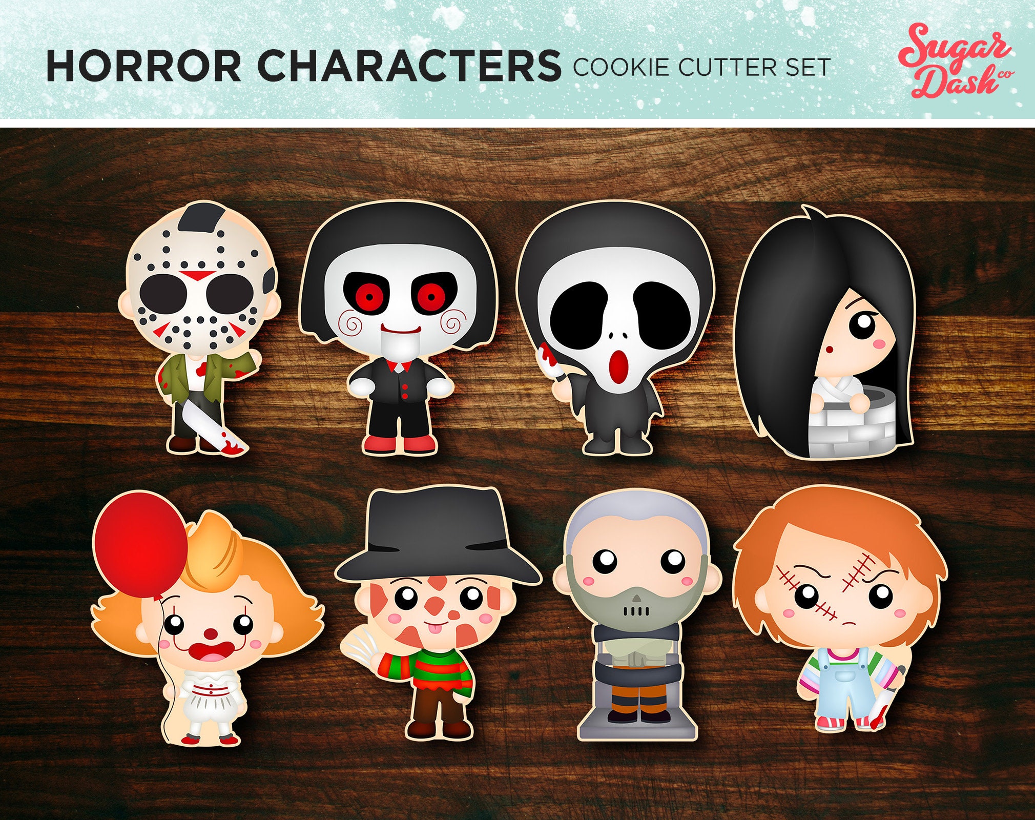 Horror Movie Characters Cookie Cutter Set of 8 - Etsy