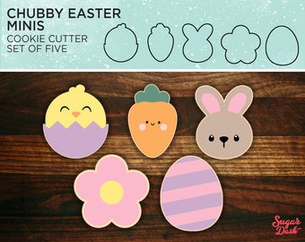 Chubby Easter Minis - Cookie Cutter Set of 5