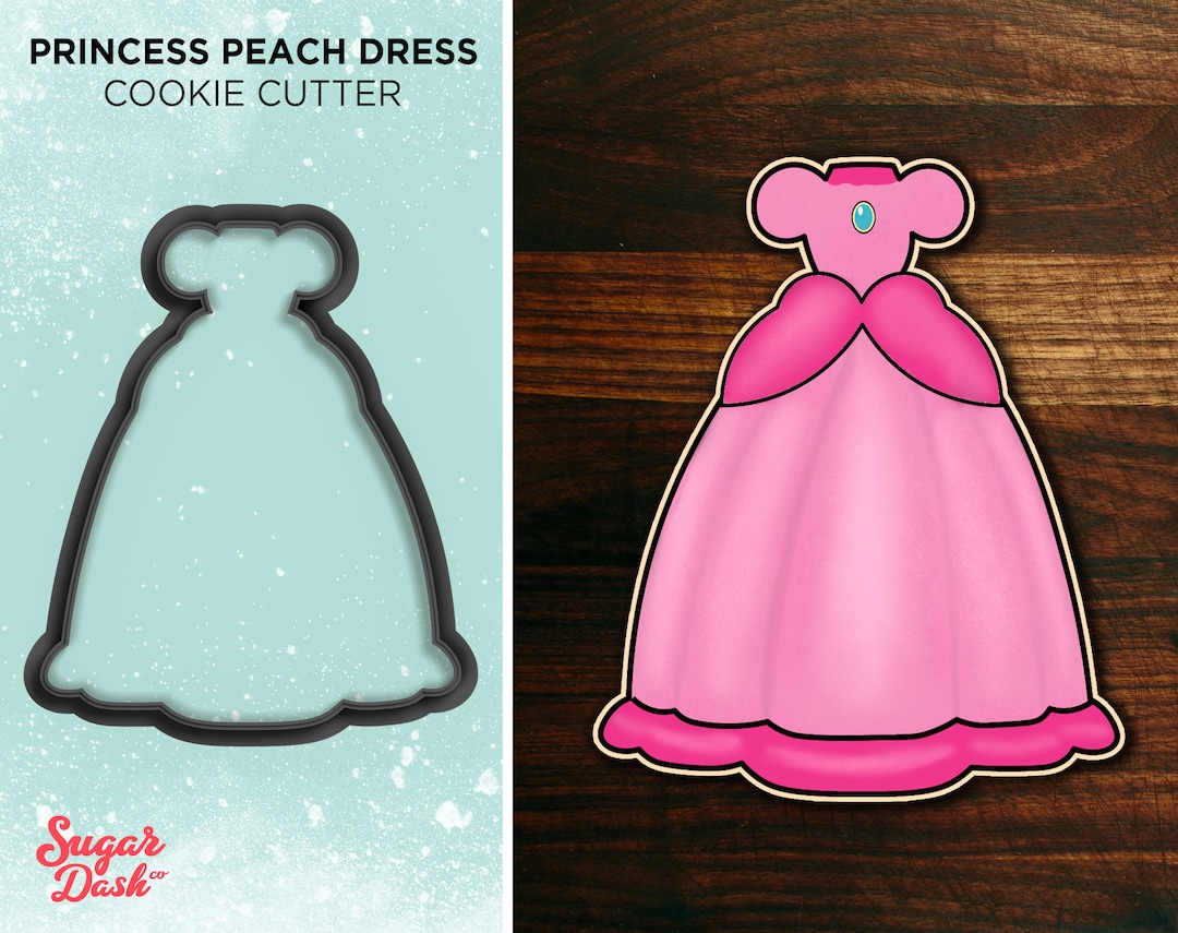 Princess Peach Dress Cookie Cutter Etsy