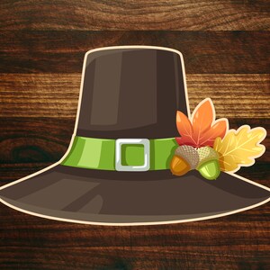 Thanksgiving Pilgrim Hat #2 with Leaves Cookie Cutter