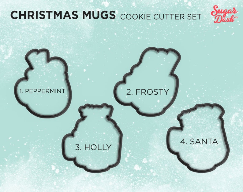 Cwc Cookie Cutter Mug Christmas Mug Cookie Cutter Set of 4 - Etsy