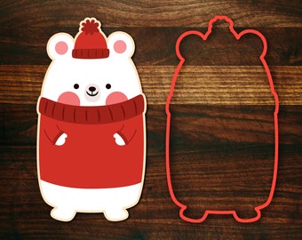 Tall Polar Bear - Christmas Cookie Cutter