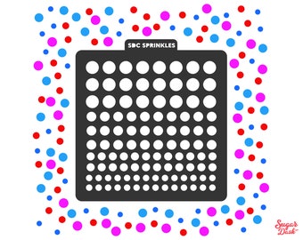 Circles Sprinkle Stencil #13 | Multiple Sizes | Physical Item!