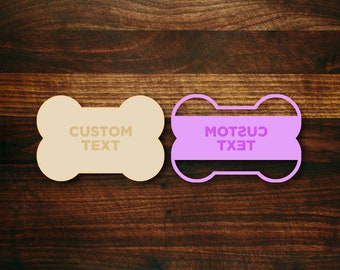 Custom Dog Bone Cookie Cutter with Imprint