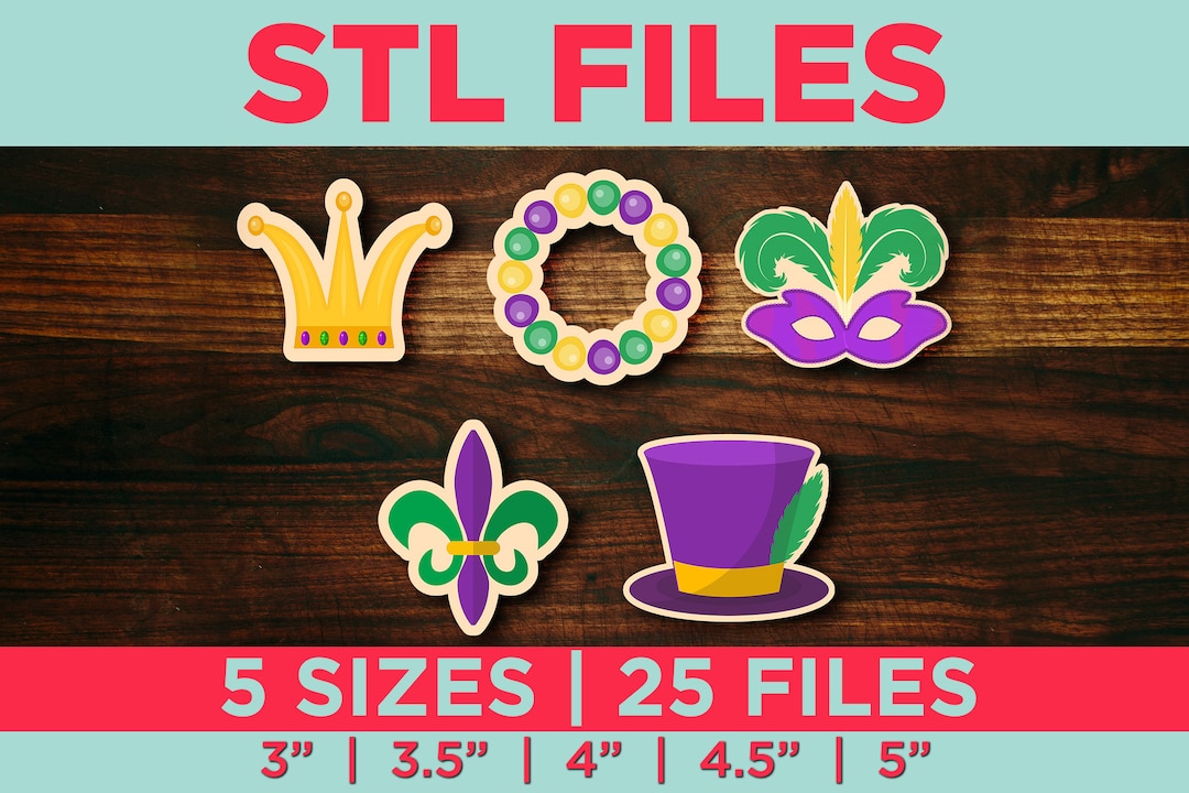 mini mardi gras cookie cutters